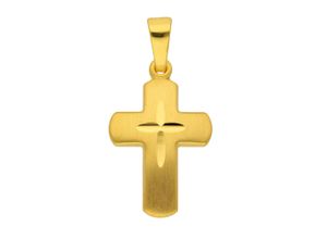 4067551388663 - Ketten-Anhänger ADELIA´S 333 Gold Kreuz Anhänger Schmuckanhänger Gr Gelbgold 333 goldfarben (gold) Damen Anhänger Goldschmuck für & Herren