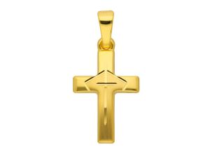 4067551388700 - Ketten-Anhänger ADELIA´S 333 Gold Kreuz Anhänger Schmuckanhänger Gr Gelbgold 333 goldfarben (gold) Damen Anhänger Goldschmuck für & Herren