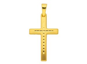 4067551388755 - Ketten-Anhänger ADELIA´S 333 Gold Kreuz Anhänger Schmuckanhänger Gr Gelbgold 333 goldfarben (gold) Damen Anhänger Goldschmuck für & Herren