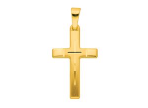 4067551388809 - Ketten-Anhänger ADELIA´S 333 Gold Kreuz Anhänger Schmuckanhänger Gr Gelbgold 333 goldfarben (gold) Damen Anhänger Goldschmuck für & Herren