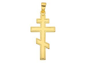 4067551389011 - Ketten-Anhänger ADELIA´S 585 Gold Kreuz Anhänger Schmuckanhänger Gr Gelbgold 585 goldfarben (gold) Damen Anhänger Goldschmuck für & Herren