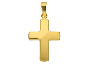 4067551389707 - Ketten-Anhänger ADELIA´S 585 Gold Kreuz Anhänger Schmuckanhänger Gr Gelbgold 585 goldfarben (gold) Damen Anhänger Goldschmuck für & Herren