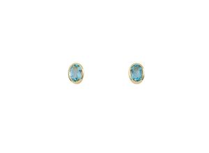 4067551395432 - Paar Ohrhänger ADELIA´S 585 Gold Ohrringe Ohrstecker Gr Damen Gelbgold 585 blau Damen Ohrhänger mit Aquamarin Goldschmuck für