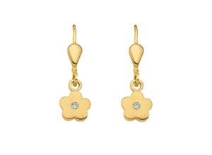 4067551396781 - Paar Ohrhänger ADELIA´S 333 Gold Ohrringe Blüte Gr Damen Gelbgold 333 goldfarben (gold) Damen Ohrhänger mit Zirkonia Goldschmuck für