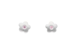 4067551396897 - Paar Ohrhänger ADELIA´S 925 Silber Ohrringe Ohrstecker Blüte Gr Damen Silber 925 (Sterlingsilber) pink Damen mit Zirkonia Silberschmuck für