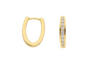 4067551398655 - Paar Ohrhänger ADELIA´S 333 Gold Ohrringe Creolen Gr Damen Gelbgold 333 goldfarben (gold) Damen Ohrhänger mit Zirkonia Goldschmuck für