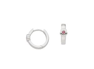 4067551398891 - Paar Ohrhänger ADELIA´S 925 Silber Ohrringe Creolen Blüte Ø 133 mm Gr Damen Silber 925 (Sterlingsilber) rosa Damen mit Zirkonia Silberschmuck für