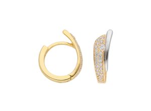 4067551399522 - Paar Ohrhänger ADELIA´S 333 Gold Ohrringe Creolen Gr Damen Gelbgold 333 goldfarben (gold) Damen Ohrhänger mit Zirkonia Goldschmuck für