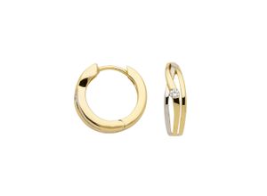 4067551400723 - Paar Ohrhänger ADELIA´S 333 Gold Ohrringe Creolen Gr Damen Gelbgold 333 goldfarben (gold) Damen Ohrhänger mit Zirkonia Goldschmuck für