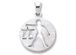 4067551505619 - Kette mit Anhänger Waage Sternzeichen aus 925 Silber Halsketten Gr Silber 925 (Sterlingsilber) silberfarben (silber) Damen Schmuckset - Set mit verstellbarer Halskette
