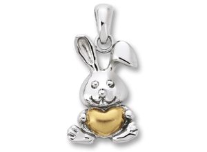 4067551505930 - Kette mit Anhänger Hase aus 925 Silber Halsketten Gr Silber 925 (Sterlingsilber) silberfarben (silber) Damen Schmuckset - Set mit verstellbarer Halskette