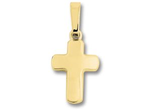 4067551506050 - Kette mit Anhänger Kreuz aus 333 Gelbgold Halsketten Gr Gelbgold 333 goldfarben (gold) Damen Ketten mit Anhänger Schmuckset - Set verstellbarer Halskette