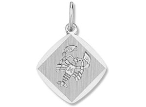 4067551506425 - Kette mit Anhänger Krebs Sternzeichen aus 925 Silber Halsketten Gr Silber 925 (Sterlingsilber) silberfarben (silber) Damen Schmuckset - Set mit verstellbarer Halskette