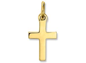 4067551507835 - Kette mit Anhänger Kreuz aus 333 Gelbgold Halsketten Gr Gelbgold 333 goldfarben (gold) Damen Ketten mit Anhänger Schmuckset - Set verstellbarer Halskette