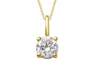 4067551509105 - Kette mit Anhänger 015 ct Diamant Brillant aus 585 Gelbgold Halsketten Gr 015 ct Gelbgold 585-Diamanten goldfarben (gold) Damen Ketten mit Anhänger Schmuckset - Set verstellbarer Halskette