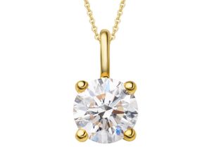 4067551509259 - Kette mit Anhänger 03 ct Diamant Brillant aus 585 Gelbgold Halsketten Gr 03 ct Gelbgold 585-Diamanten goldfarben (gold) Damen Ketten mit Anhänger Schmuckset - Set verstellbarer Halskette