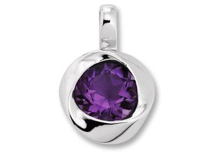 4067551509884 - Kette mit Anhänger Amethyst aus 925 Silber Halsketten Gr Silber 925 (Sterlingsilber) silberfarben (silber) Damen Ketten mit Anhänger Schmuckset - Set verstellbarer Halskette