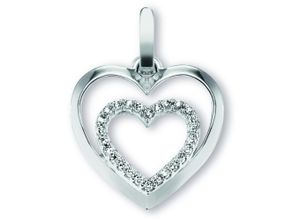 4067551510514 - Kette mit Anhänger Zirkonia Herz aus 925 Silber Halsketten Gr Silber 925 (Sterlingsilber) silberfarben (silber) Damen Schmuckset - Set mit verstellbarer Halskette 4067551510514 - Kette mit Anhänger Zirkonia Herz aus 925 Silber Halsketten Gr Silber 925 (Sterlingsilber) silberfarben (silber) Damen Schmuckset - Set mit verstellbarer Halskette