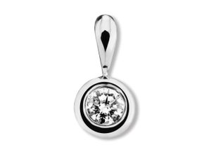 4067551573106 - Ketten-Anhänger 015 ct Diamant Brillant Zarge Anhänger aus 750 Weißgold Schmuckanhänger Gr 015 ct Weißgold 750-Diamanten silberfarben (silber) Damen Anhänger Gold Schmuck Zarge