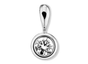 4067551573366 - Ketten-Anhänger 025 ct Diamant Brillant Zarge Anhänger aus 750 Weißgold Schmuckanhänger Gr 025 ct Weißgold 750-Diamanten silberfarben (silber) Damen Anhänger Gold Schmuck Zarge