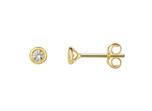 4067551574493 - Paar Ohrstecker Ohrringe Gr Damen 010 ct Diamanten goldfarben (gold) Damen Ohrstecker Gold Schmuck Zarge