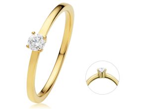 4067551575322 - Diamantring 015 ct Diamant Brillant Ring aus 585 Gelbgold Fingerringe Gr 48 Gelbgold 585-Diamanten goldfarben (gold) Damen Diamantringe Gold Schmuck