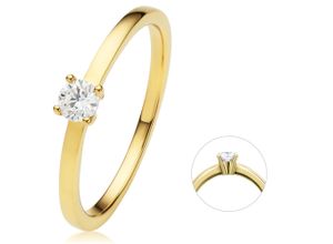 4067551575803 - Diamantring 02 ct Diamant Brillant Ring aus 585 Gelbgold Fingerringe Gr 48 Gelbgold 585-Diamanten goldfarben (gold) Damen Diamantringe Gold Schmuck