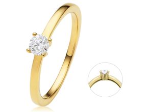 4067551576404 - Diamantring 025 ct Diamant Brillant Ring aus 750 Gelbgold Fingerringe Gr 50 Gelbgold 750-Diamanten goldfarben (gold) Damen Diamantringe Gold Schmuck