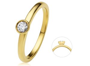 4067551578767 - Diamantring 02 ct Diamant Brillant Zarge Ring aus 750 Gelbgold Fingerringe Gr 50 Gelbgold 750-Diamanten goldfarben (gold) Damen Diamantringe Gold Schmuck Zarge