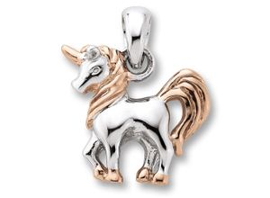 4067551587288 - Kette mit Anhänger Einhorn aus 925 Silber Halsketten Gr Silber 925 (Sterlingsilber) silberfarben (silber) Damen Schmuckset - Set mit verstellbarer Halskette