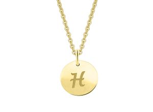 4067551588193 - Kette mit Anhänger Buchstabe H Buchstaben aus 333 Gelbgold Ø 110 mm Halsketten Gr Gelbgold 333 goldfarben (gold> 4067551588193 - Kette mit Anhänger Buchstabe H Buchstaben aus 333 Gelbgold Ø 110 mm Halsketten Gr Gelbgold 333 goldfarben (gold>