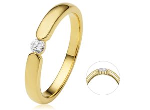 4067551761480 - Diamantring 013 ct Diamant Brillant Spannfassung Ring aus 585 Gelbgold Fingerringe Gr 48 Gelbgold 585-Diamanten goldfarben (gold) Damen Diamantringe Gold Schmuck Spannfassung