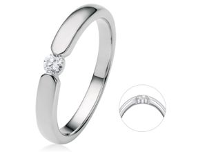 4067551761800 - Diamantring 013 ct Diamant Brillant Spannfassung Ring aus 750 Weißgold Fingerringe Gr 50 Weißgold 750-Diamanten silberfarben (silber) Damen Diamantringe Gold Schmuck Spannfassung