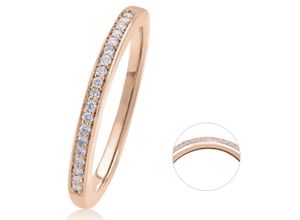 4067551765365 - Diamantring 009 ct Diamant Brillant Memoire Ring 585 Rotgold Fingerringe Gr 50 Rotgold 585-Diamanten rosa (rosé) Damen Diamantringe Gold Schmuck Memoire