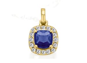 4067551815923 - Ketten-Anhänger 012 ct Diamant Brillant Safir Anhänger aus 585 Gelbgold Schmuckanhänger Gr 012 ct mit Diamant Gelbgold 585-Diamanten goldfarben (gold) Damen Anhänger Gold Schmuck