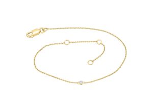 4067551816005 - Goldarmband 004 ct Diamant Brillant Armband aus 585 Gelbgold 19 cm Armbänder Gr 19 Gelbgold 585 goldfarben (gold) Damen Armbänder Gold Schmuck Rundankerkette