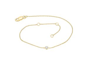 4067551816029 - Goldarmband 008 ct Diamant Brillant Armband aus 585 Gelbgold 19 cm Armbänder Gr 19 Gelbgold 585 goldfarben (gold) Damen Armbänder Gold Schmuck Rundankerkette