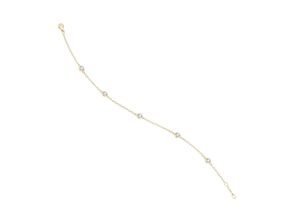 4067551816067 - Goldarmband 018 ct Diamant Brillant Armband aus 585 Gelbgold 19 cm Armbänder Gr 19 Gelbgold 585 goldfarben (gold) Damen Armbänder Gold Schmuck Rundankerkette