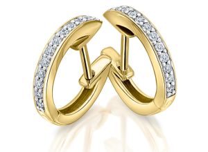 4067551816241 - Paar Creolen 018 ct Diamant Brillant Ohrringe aus 585 Gelbgold Gr Damen 018 ct mit Diamant Diamanten goldfarben (gold) Damen Creolen Gold Schmuck