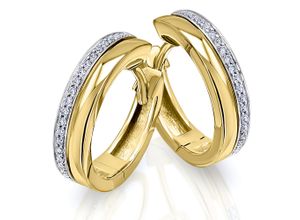 4067551816487 - Paar Creolen 009 ct Diamant Brillant Ohrringe aus 585 Gelbgold Gr Damen 009 ct mit Diamant Gelbgold 585-Diamanten goldfarben (gold) Damen Creolen Gold Schmuck