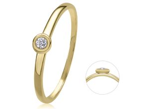 4067551818481 - Diamantring 003 ct Diamant Brillant Ring aus 585 Gelbgold Fingerringe Gr 48 mit Diamant Gelbgold 585-Diamanten goldfarben (gold) Damen Diamantringe Gold Schmuck