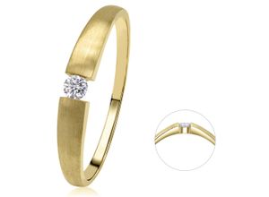 4067551819693 - Diamantring 005 ct Diamant Brillant Ring aus 585 Gelbgold Fingerringe Gr 58 mit Diamant Gelbgold 585-Diamanten goldfarben (gold) Damen Diamantringe Gold Schmuck