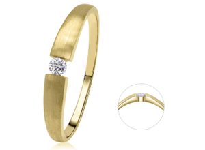 4067551819846 - Diamantring 007 ct Diamant Brillant Ring aus 585 Gelbgold Fingerringe Gr 48 mit Diamant Gelbgold 585-Diamanten goldfarben (gold) Damen Diamantringe Gold Schmuck