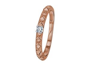 4067551820644 - Diamantring 004 ct Diamant Brillant Ring 585 Roségold Fingerringe Gr 50 mit Diamant Roségold 585-Diamanten rosa (rosé) Damen Diamantringe Gold Schmuck