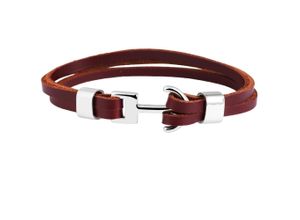 4067551852195 - Edelstahlarmband ADELIA´S Herren Armband Anker aus Edelstahl 23 cm Armbänder Gr 23 Edelstahl braun Herren