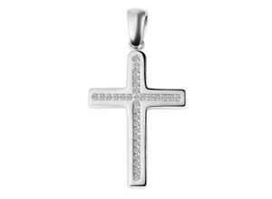 4067551852621 - Ketten-Anhänger ADELIA´S Damen Anhänger Kreuz aus 925 Silber mit Zirkonia Schmuckanhänger silberfarben (silber) Damen