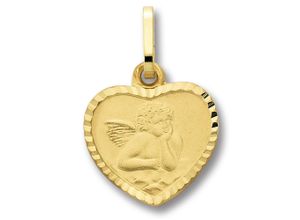 4067551939384 - Ketten-Anhänger Schutzengel Anhänger aus 333 Gelbgold Schmuckanhänger Gr Gelbgold 333 goldfarben (gold) Damen Anhänger Gold Schmuck Schutzengel