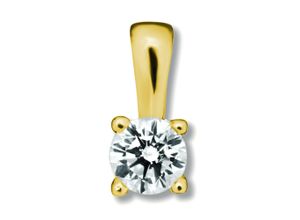 4067551942971 - Ketten-Anhänger 01 ct Diamant Brillant Anhänger aus 585 Gelbgold Schmuckanhänger Gr 01 ct Gelbgold 585-Diamanten goldfarben (gold) Damen Gold Schmuck