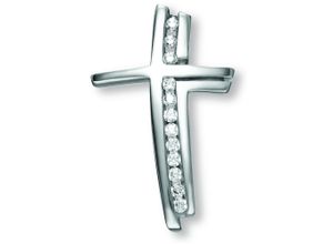 4067551944562 - Ketten-Anhänger Zirkonia Kreuz Anhänger aus 925 Silber Schmuckanhänger Gr Silber 925 (Sterlingsilber) silberfarben (silber) Damen Silber Schmuck