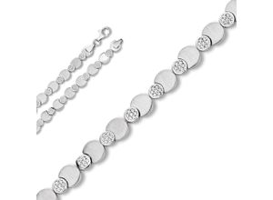 4067551946610 - Silberarmband Zirkonia Armband aus 925 Silber 17 cm Ø Armbänder Gr 17 Silber 925 (Sterlingsilber) silberfarben (silber) Damen Armbänder Silber Schmuck